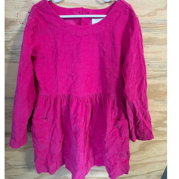 Hanna Andersson Other - Girl's Hanna Andersson Pink Long Sleeve Dress 8 Corduroy Pocket